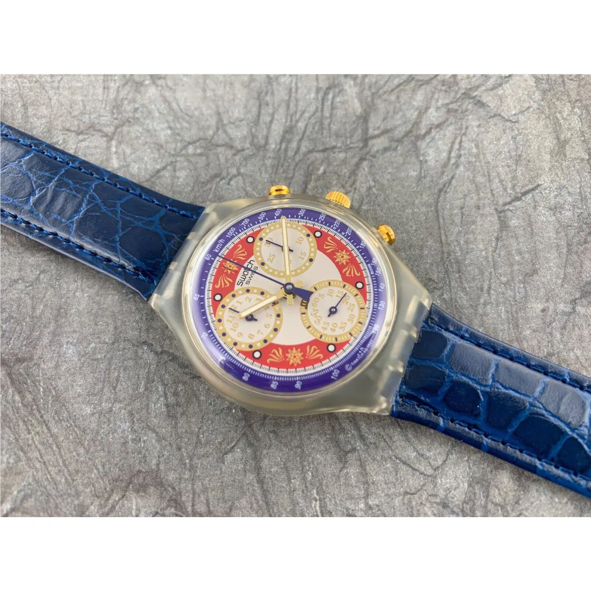Swatch Originals Chronograph SCK107 Ocean Breeze Nos Box/paper/tag 1994 Rare