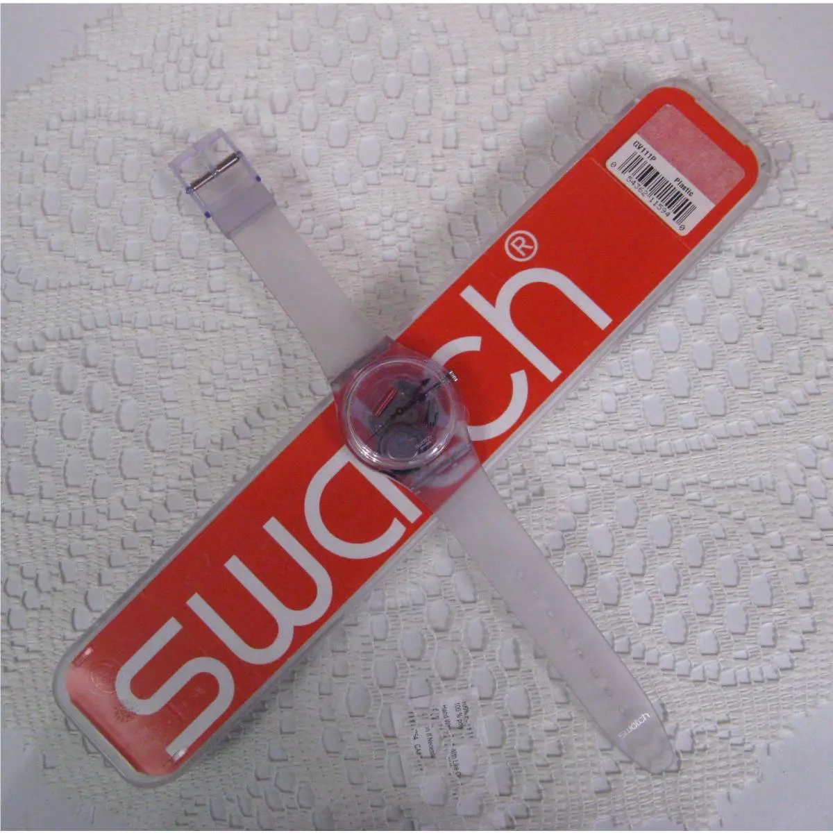 Swatch Watch LA Mangue GV111P Gent Vintage 2000 Transparent In Case Papers