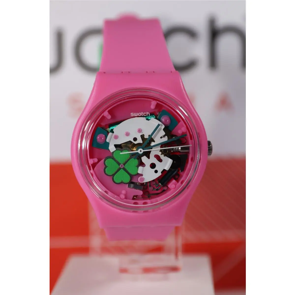 Limited Swatch Originals Flowerfull Get Lucky Pink Women Watch 34mm GP147