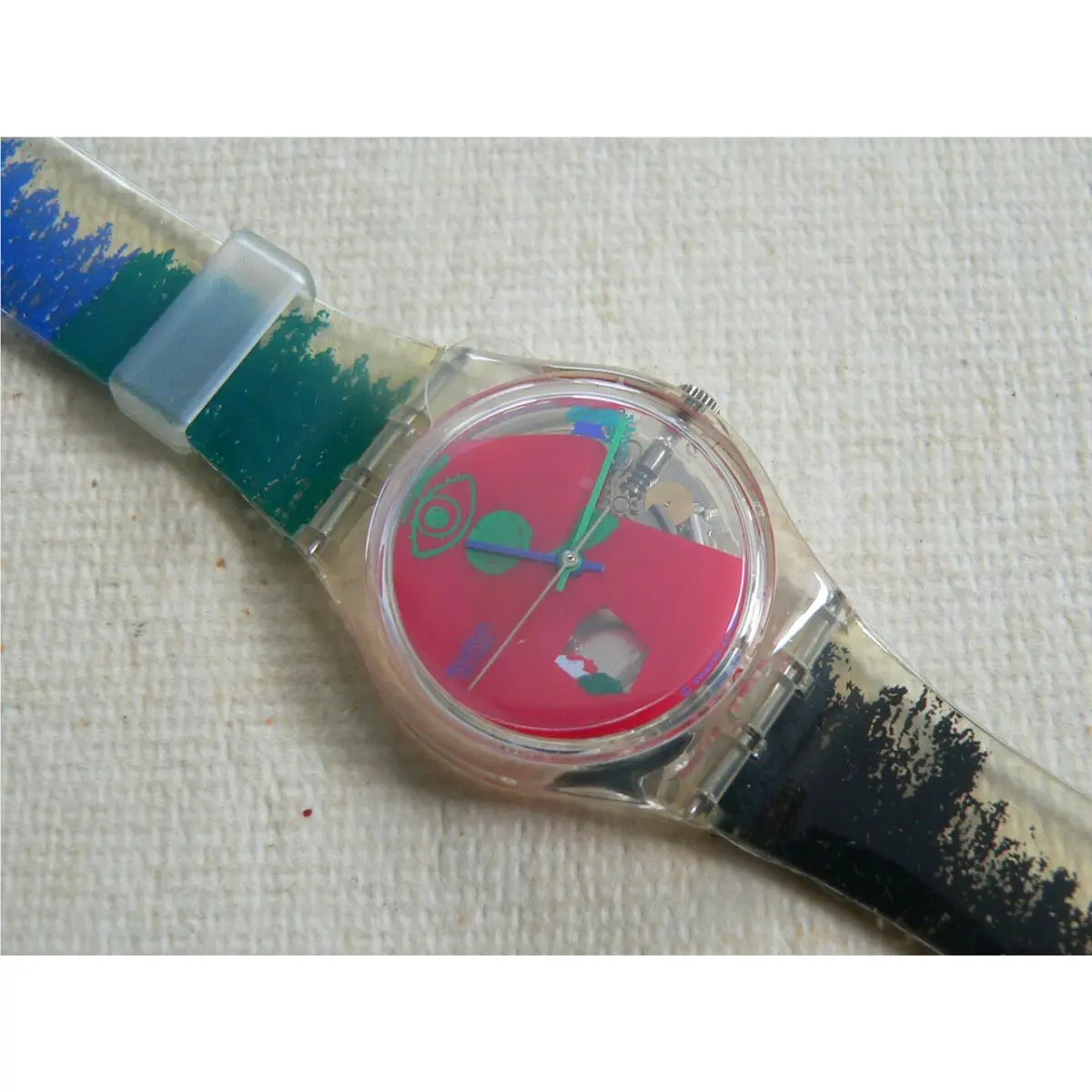 1997 Swatch Watch Color Scribbler GK249 Designed By Kveta Pacovská