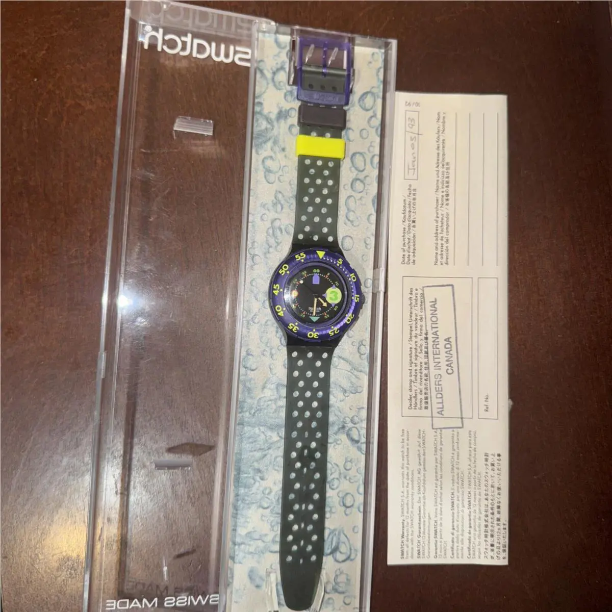 Swatchcaptain Nemo SDB101 Scuba 200 with Papers From Alders International Canada