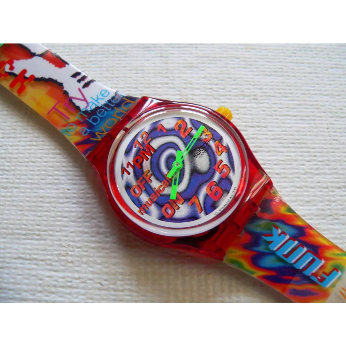 1996 Musical Swatch Watch 11PM Melody By Paolo Mendonça and a CD SLZ103