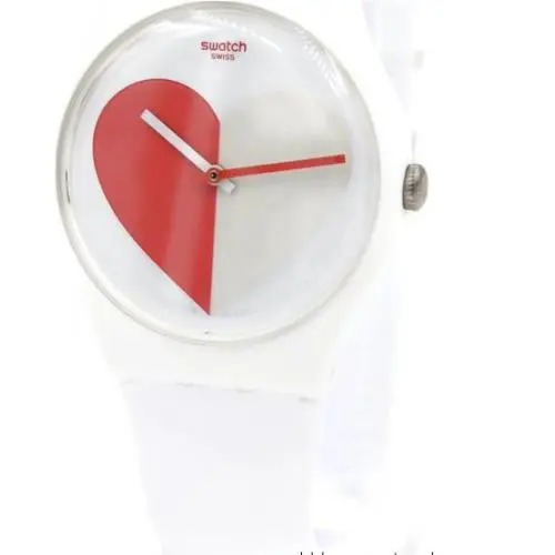 Swiss  Half 3 Red White Silicone Watch 44mm SO29Z113 by Swatch
