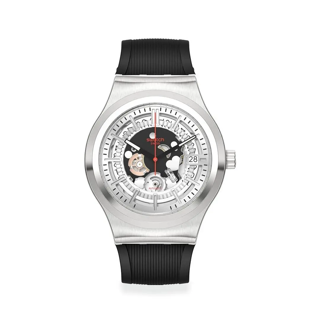 Irony Sistem51 Unisex Watch Casual Polymer Grey Automatic by Swatch