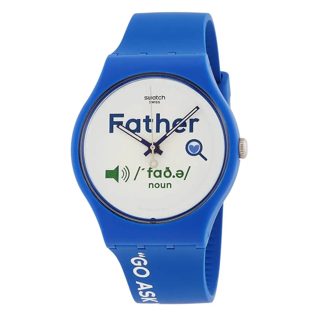 Swatch Fathers Day Quartz White Dial Men`s Watch SO29Z704