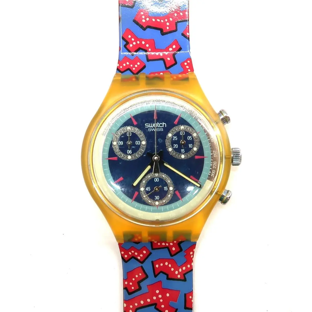 Swatch Chrono Watch Wild Card SCK100 with Case and Papers 1993 Gents Nos