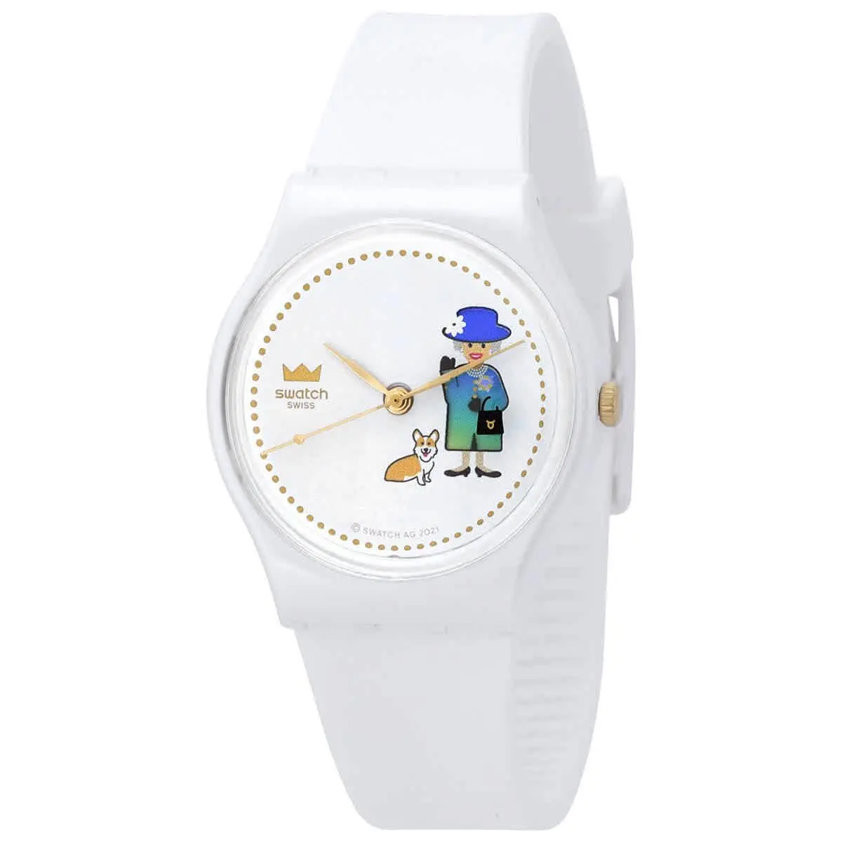 How Majestic Jubilee Quartz White Dial Unisex Watch GZ711 by Swatch