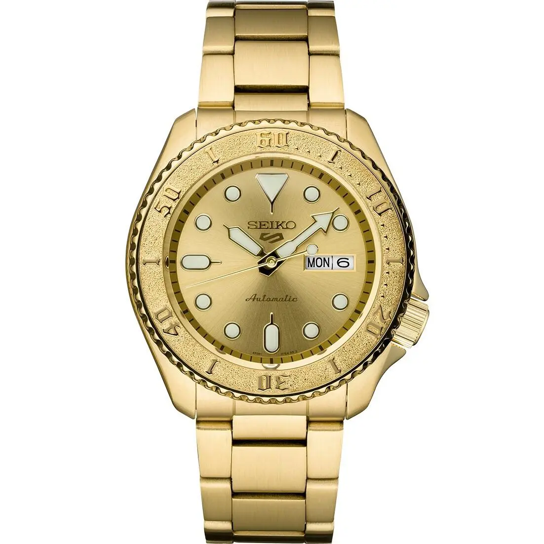 Seiko 5 Sports 24-Jewel Automatic Men`s Watch Gold