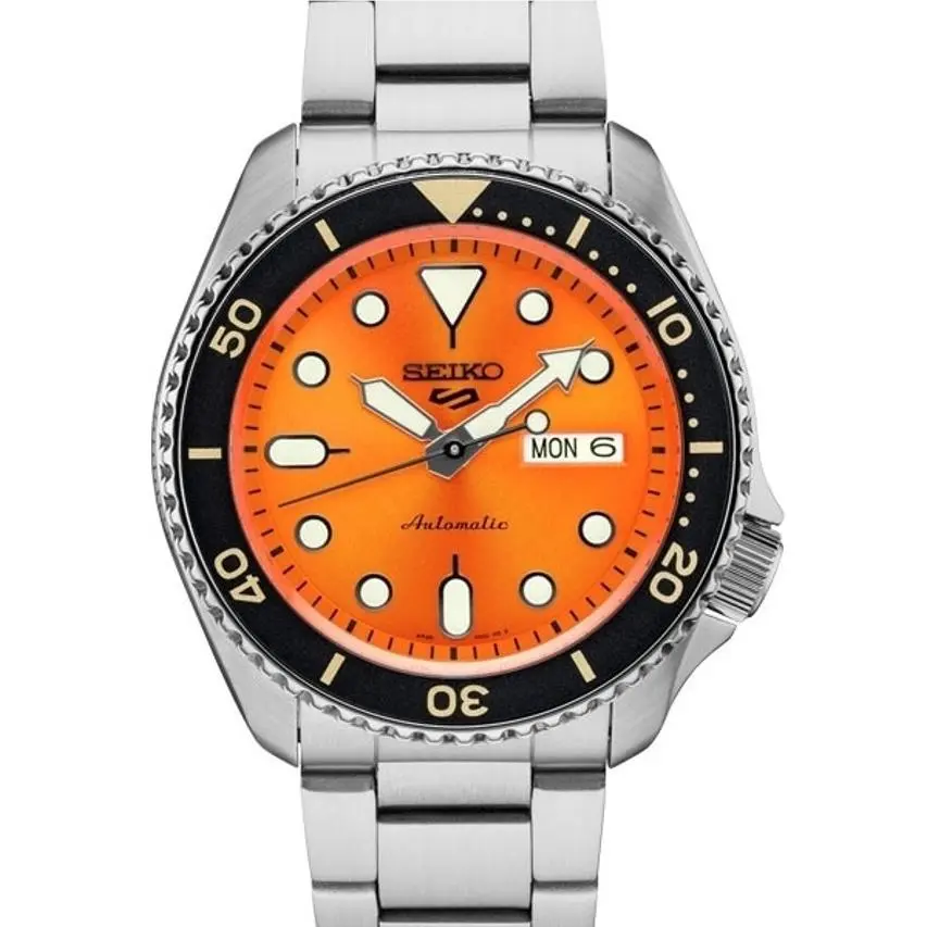 5 Sports SSK005 Orange Dial 10 Bar Stainless Steel Automatic SSK005 by Seiko