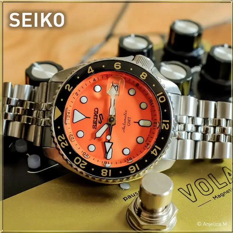Seiko 5 Sports Orange Men`s Watch - SSK005 US Model