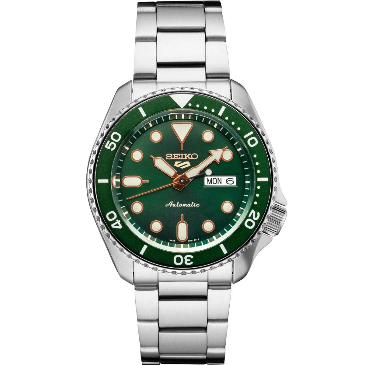 5 Sports Mens Green Dial Automatic Watch SRPD63 by Seiko