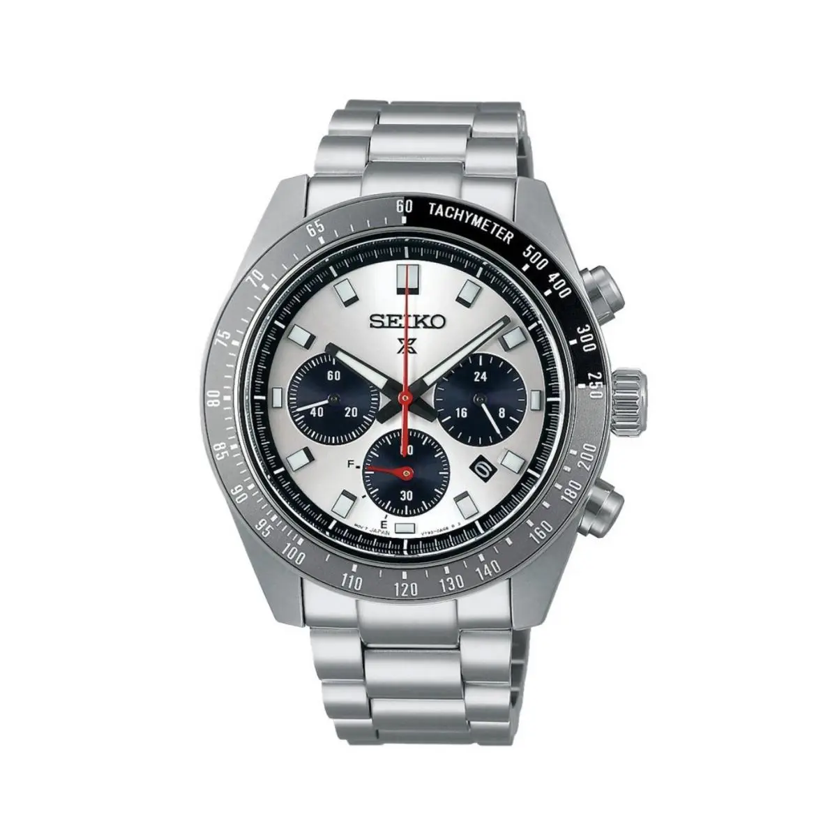 Seiko Prospex Speedtimer Silver Dial Stainless Steel Bracelet Watch SSC911 - Dial: Silver, Band: Silver