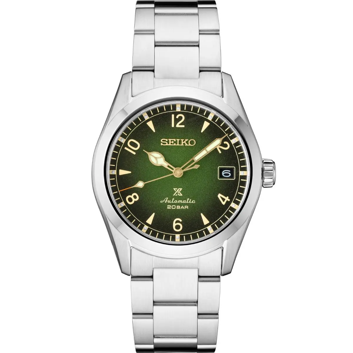 Seiko Prospex Luxe Alpinist SS Automatic Green Dial Men`s Watch SPB155