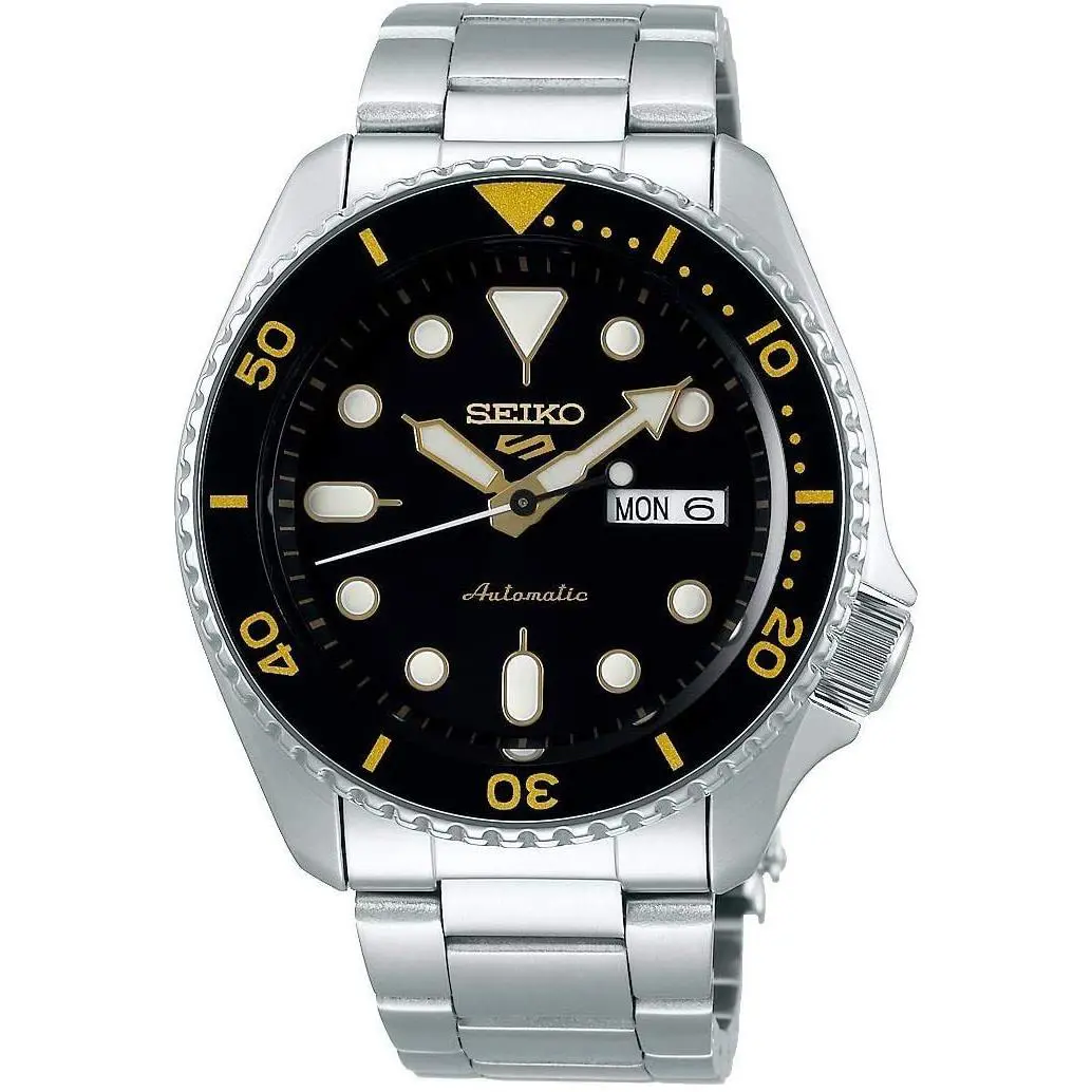 Seiko Men`s 5 Sports Automatic Black Dial Watch - SRPD57K1