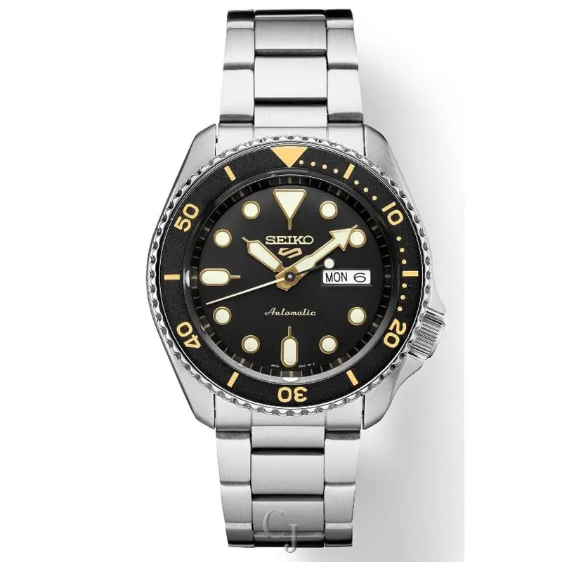 Seiko 5 Sports Automatic Black Dial Stainless Steel 100M Men’s Watch SRPD57