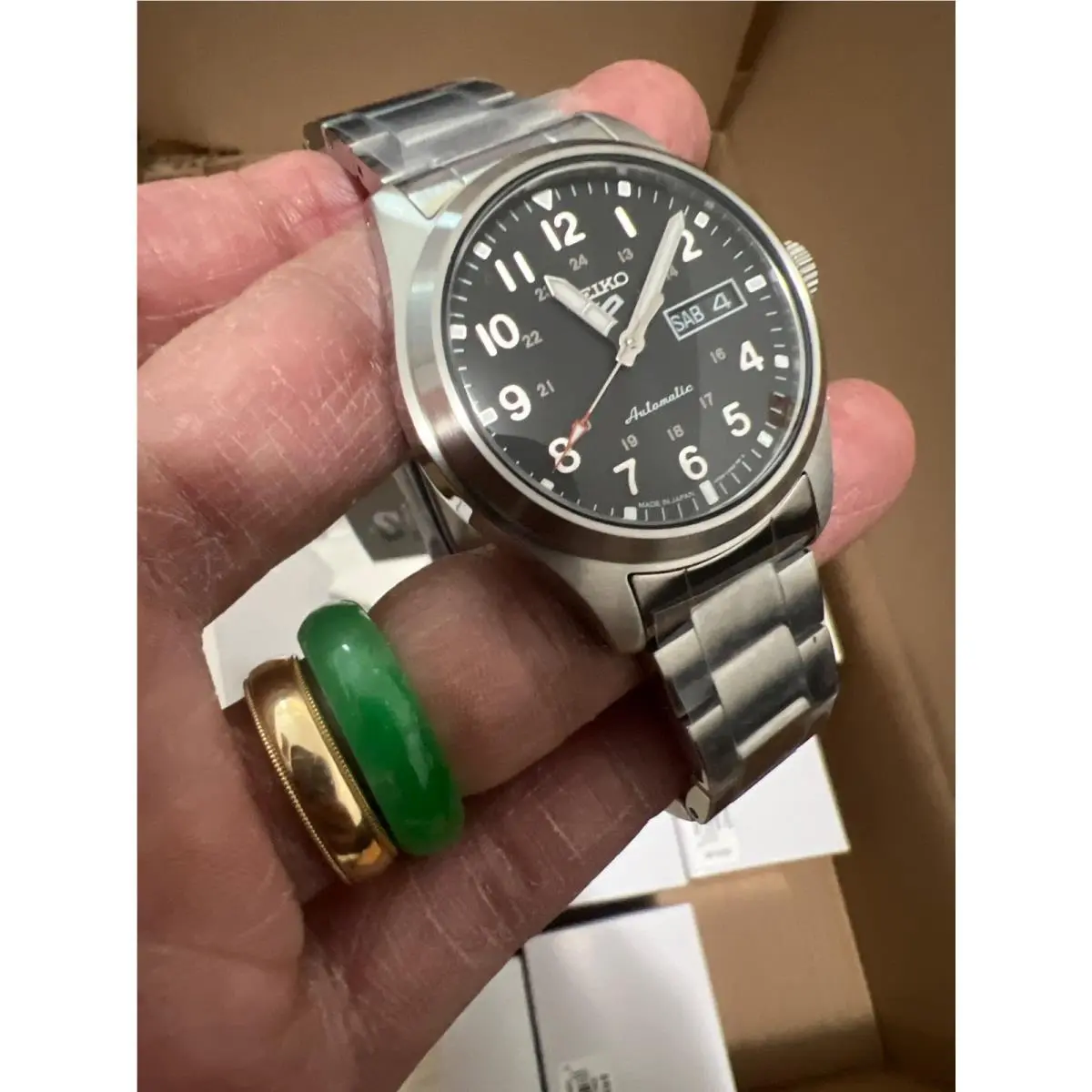 5 Sports SRPG27 Automatic Watch Black Dial Japan Made by Seiko