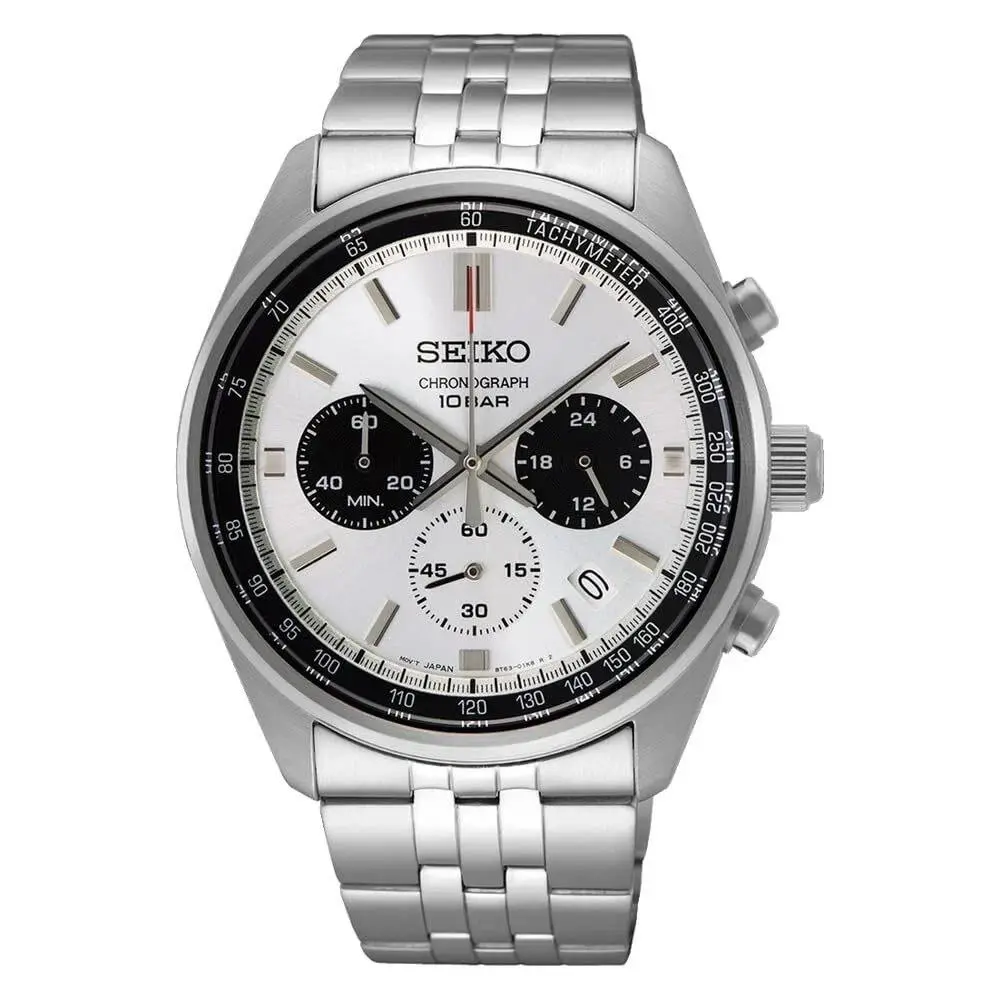 Seiko SSB425 Men`s Essentials - Silver Dial Stainless Steel Band 100 Meters