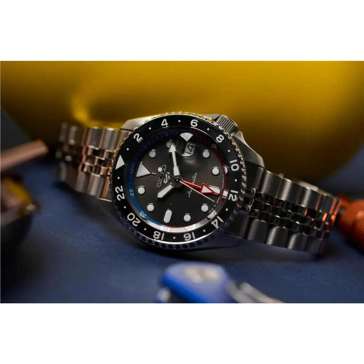 Seiko 5 Five Sports SSK019 Skx Gmt Automatic Black Dial Made Japan