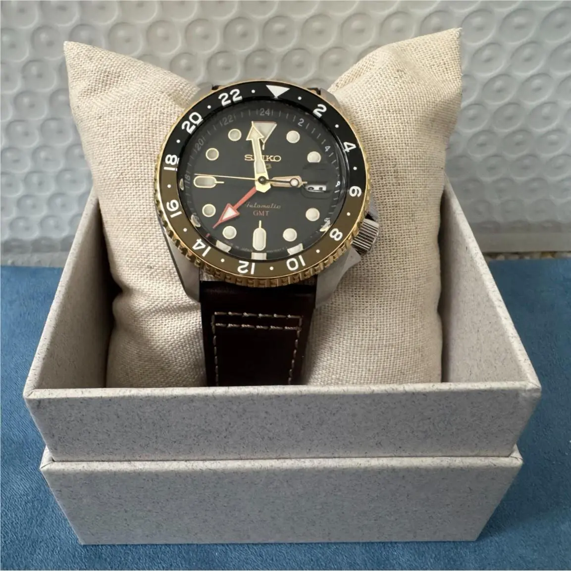 5 Sports Skx Gmt Sport/dress Design Black Dial Watch For Men SSK036 by Seiko