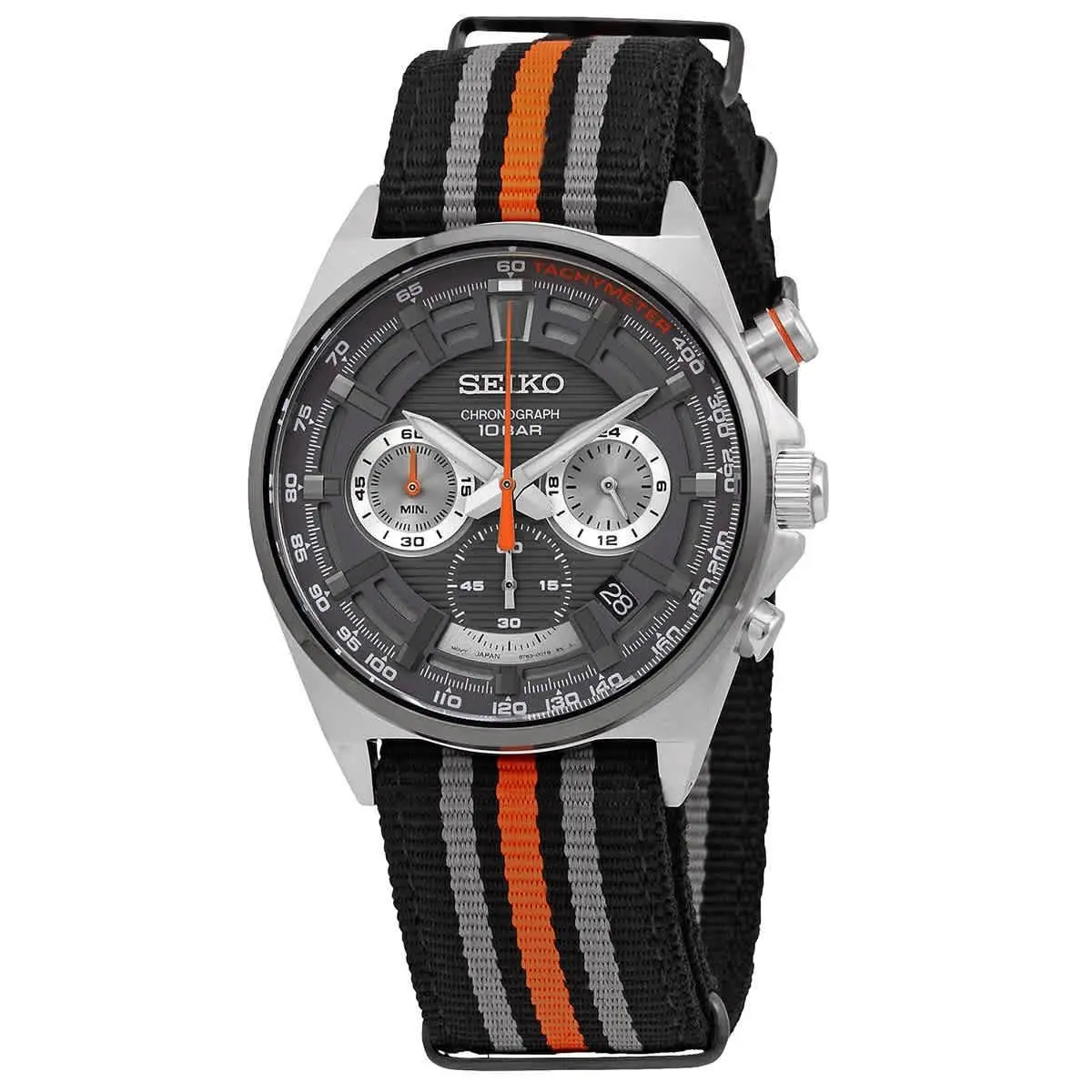 Seiko Core Chronograph Quartz Grey Dial Men`s Watch SSB403P1