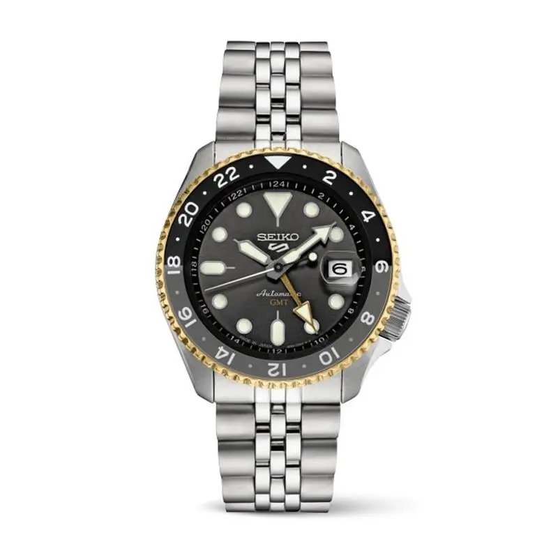 5 Sports Skx Sports Gmt Series Steel Bracelet Men`s Watch SSK021 by Seiko
