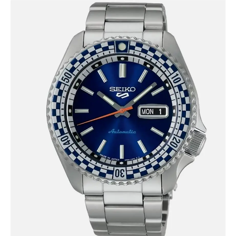 Seiko Men`s 5 Sports Special Edition Automatic Sunburst Blue Dial Watch SRPK65