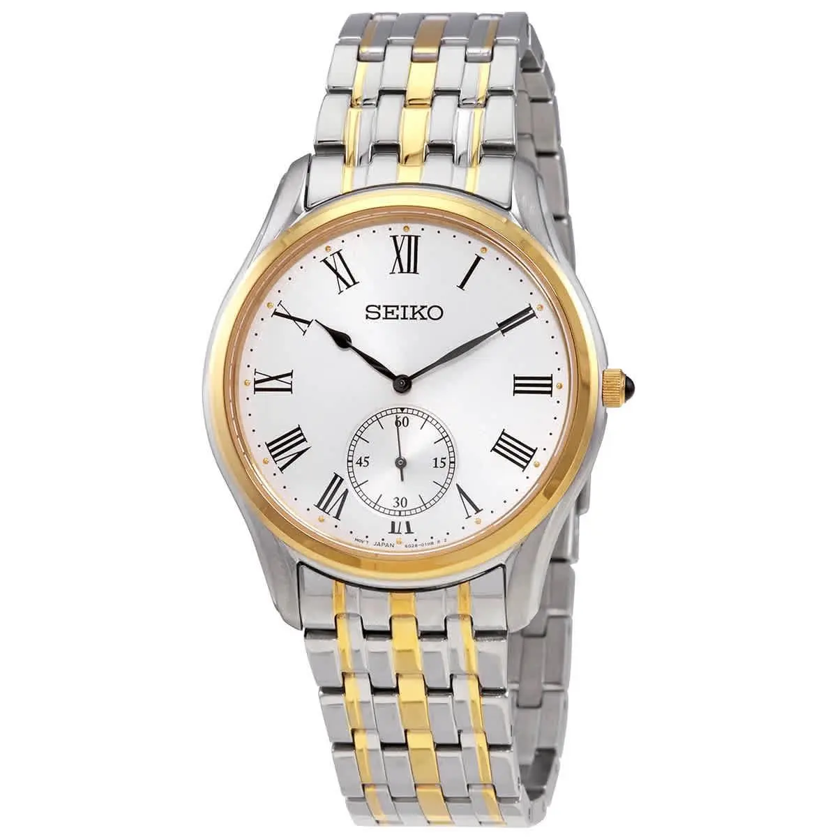 Quartz White Dial Two-tone Men`s Watch SRK048P1 by Seiko