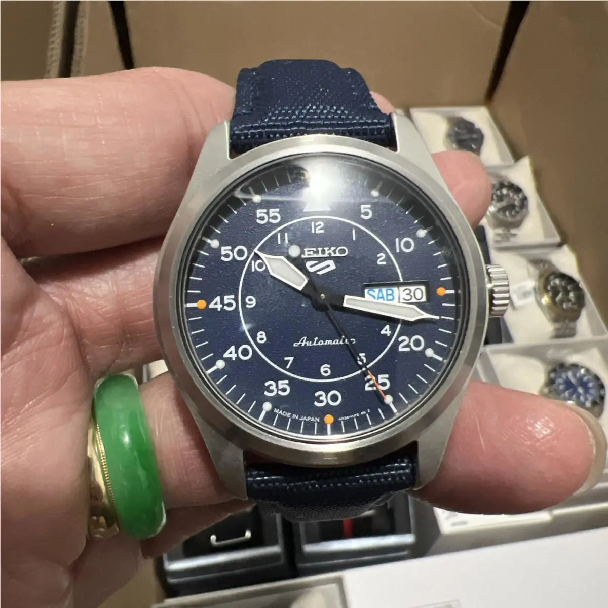Seiko 5 Sports SRPH31 Men`s Automatic Watch Blue Dial