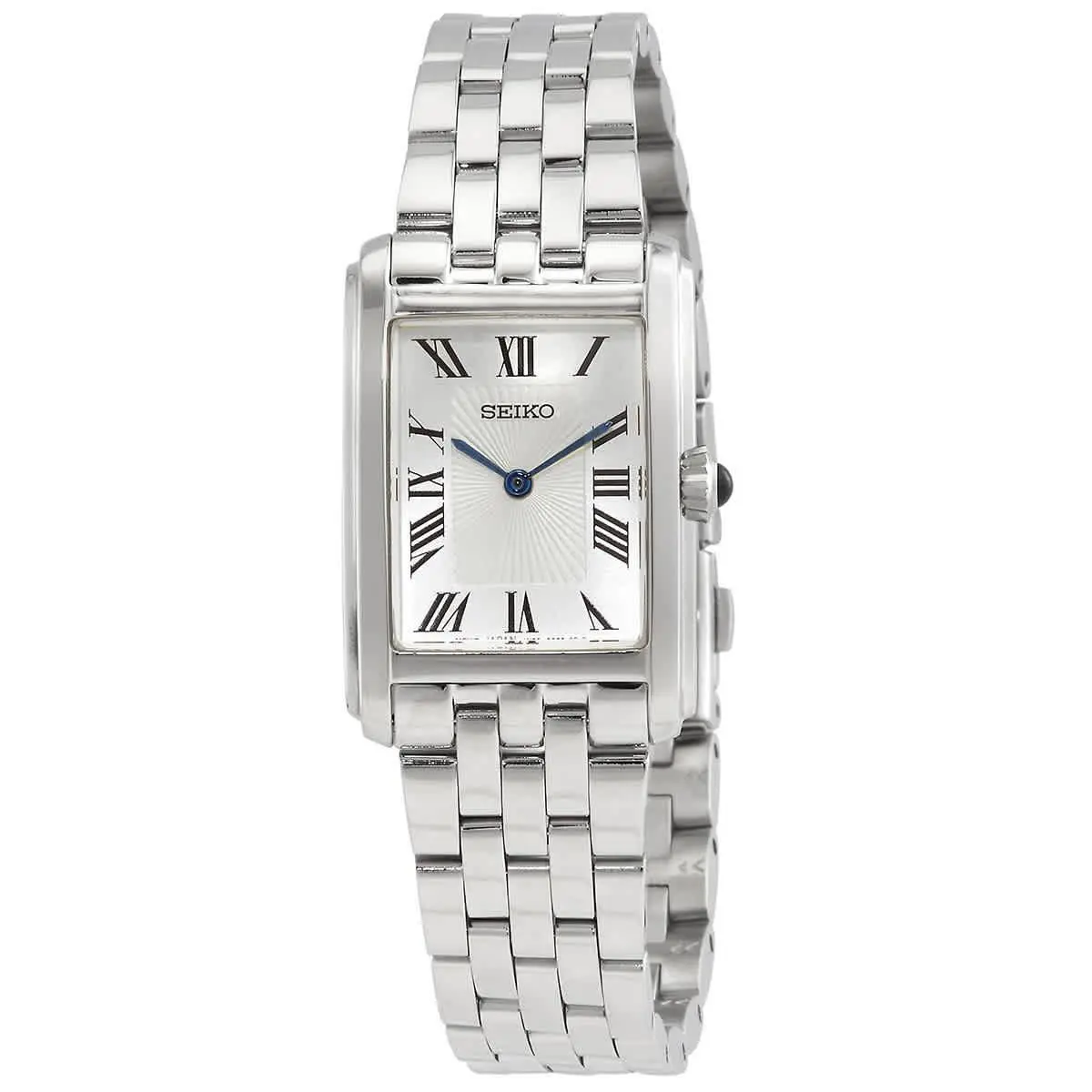 Seiko Quartz White Dial Ladies Watch SWR083P1 - White, Dial: White, Band: Silver