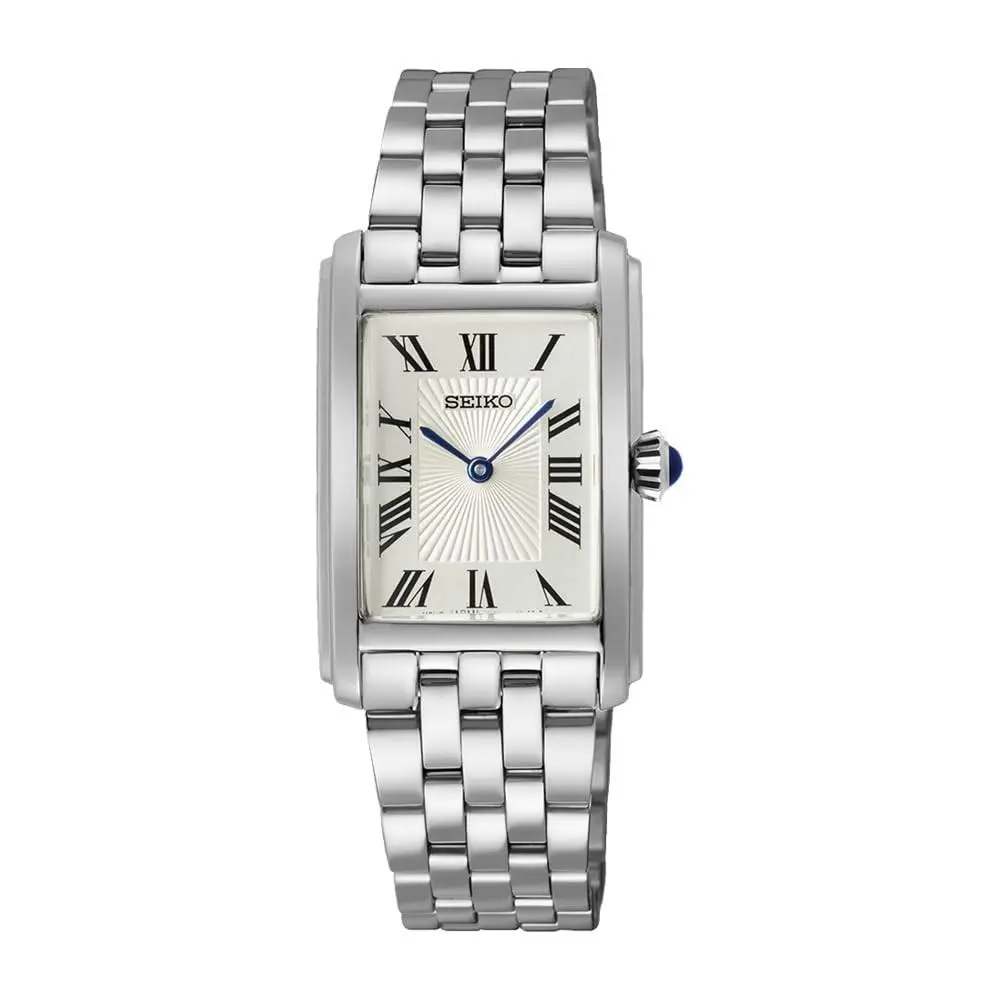 SWR083 Women`s Wristwatch Rectangle Face Quartz Silver Bracelet Type by Seiko