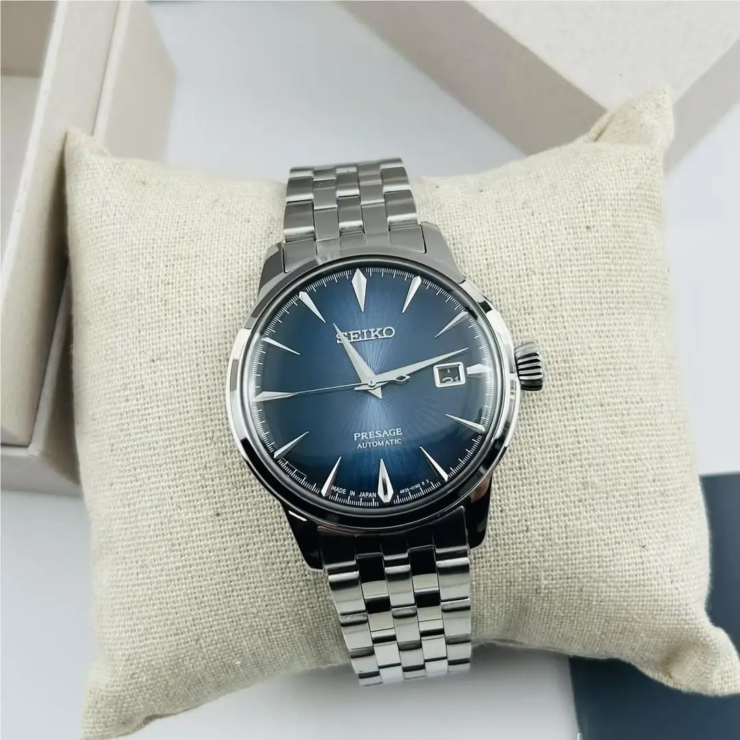 SRPB41 Presage Cocktail Time Automatic Blue Dial Stainless Men`s Watch by Seiko