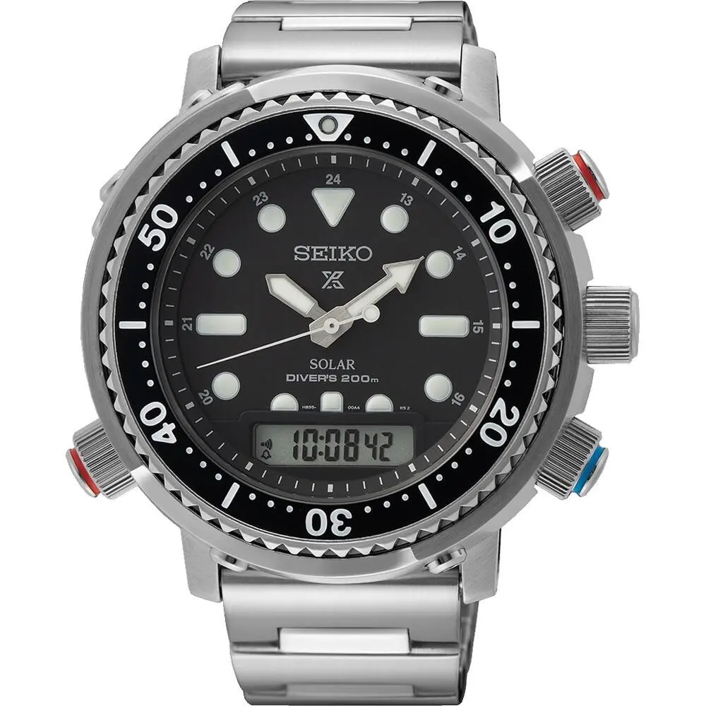SNJ033P1 SNJ033 Men`s Solar Chronograph Stainless Date 200m WR by Seiko