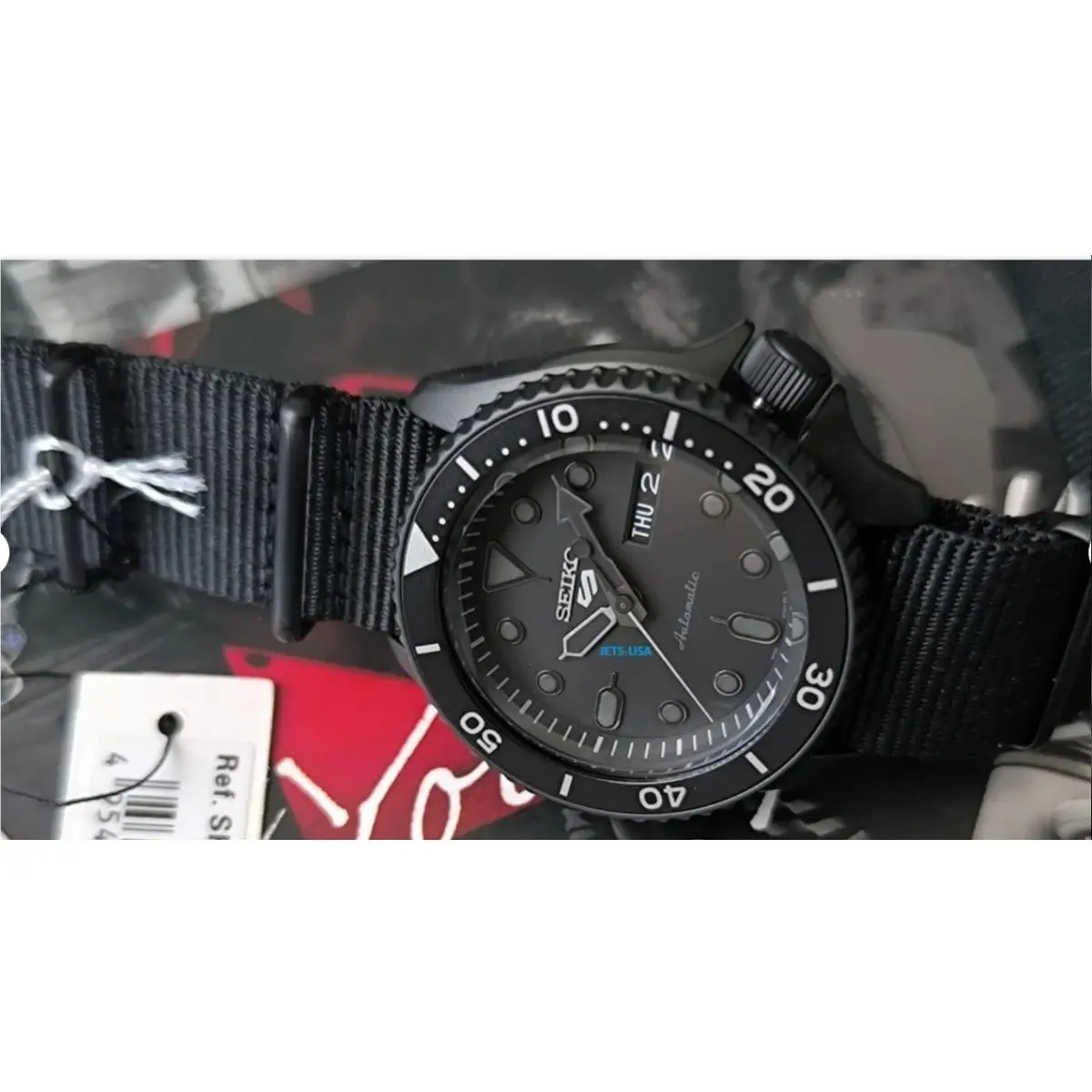 Seiko 5 Sports SRPD79 Black Dial Polished Hands and Markers