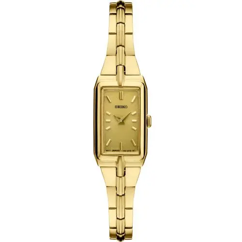 Essentials GP Quartz Champagne Dial Stainless Steel Women`s Watch SWR048 by Seiko
