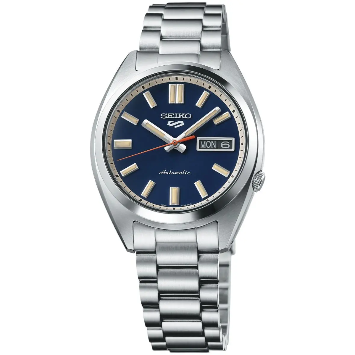 Seiko 5 Sports Mid-size Stainless Steel Automatic Blue Dial Men`s Watch SRPK87