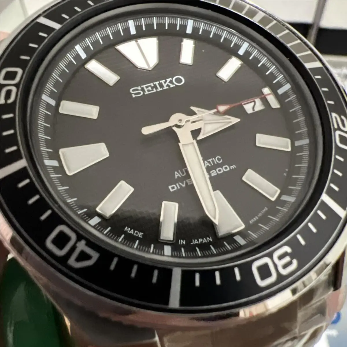 Authentic-seiko Dealer-prospex Samurai Diver Black Dial Automatic Watch SRPF03