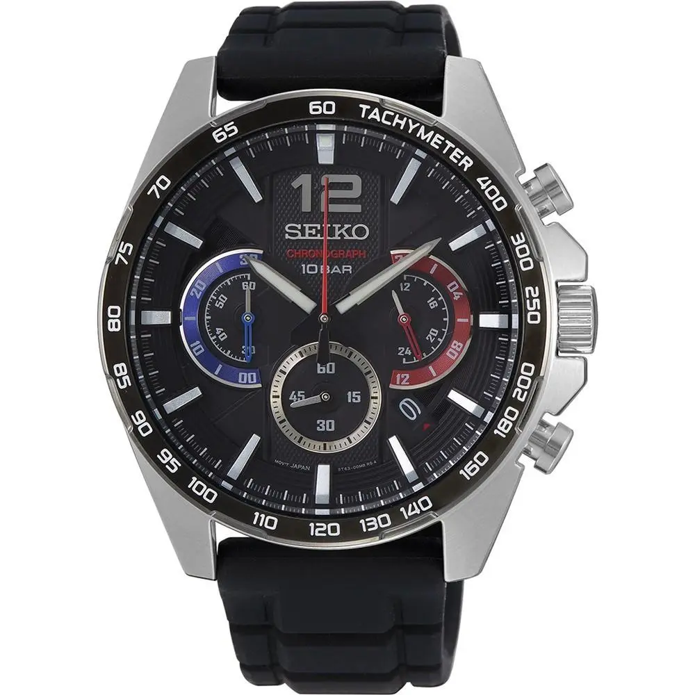 SSB347P1 SSB347 44mm Men Chronograph Stainless Silicone Date 100m WR by Seiko