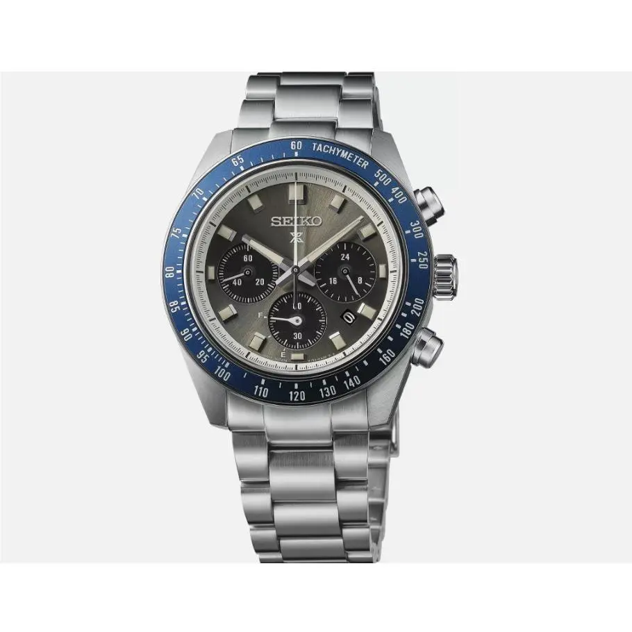 Seiko SSC939 Prospex Speedtimer Solar Chronograph Mens Gray Dial Watch
