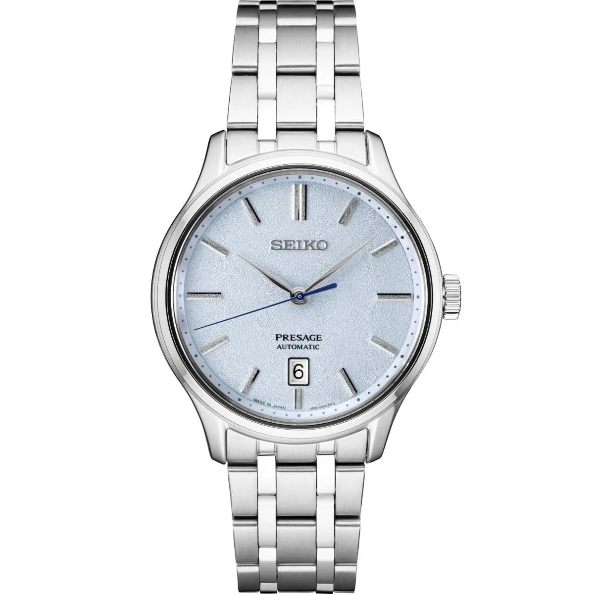 Seiko Presage Automatic Light Blue Dial Stainless Steel Men’s Watch SRPF53 - Dial: Blue, Band: Silver, Bezel: Silver