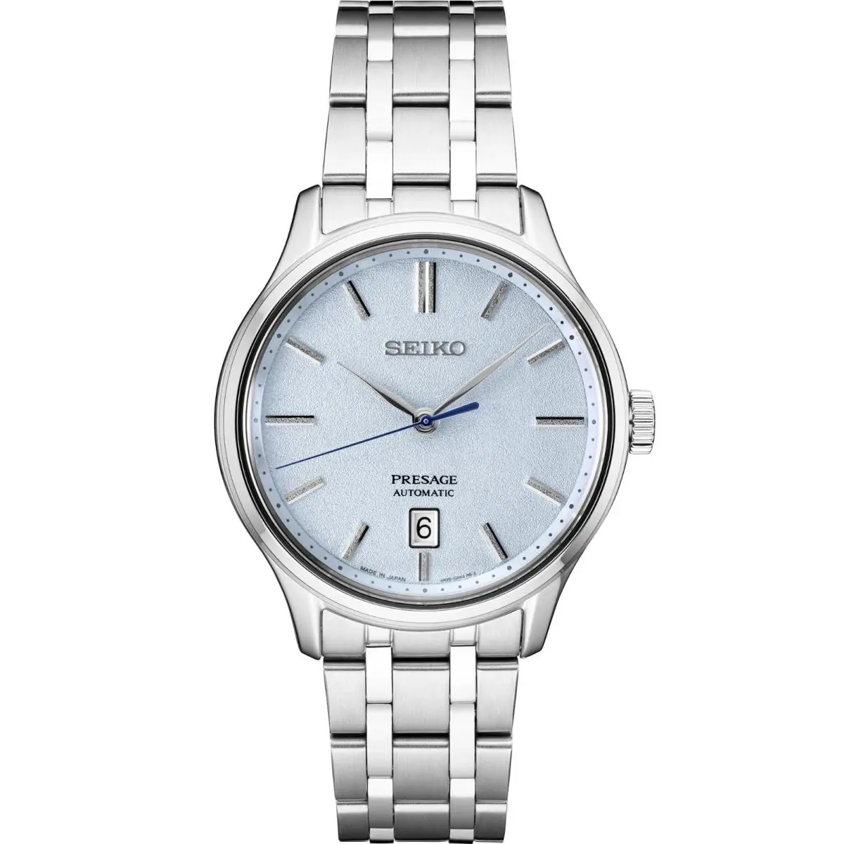 Seiko Men`s Presage Automatic Stainless Case Blue Steel Band Watch SRPF53 - Band: Blue