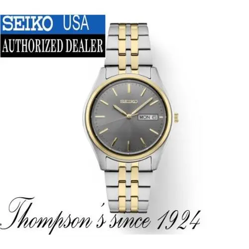 Seiko Essentials SUR432 10 Bar 100M Water Resistant Gray Dial - Gray, Dial: Gray
