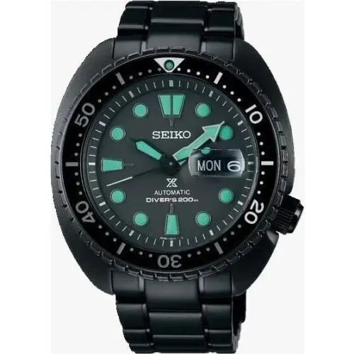 Seiko SRPK43 Prospex King Turtle Automatic Watch 200m Black Dial Box Tags Papers