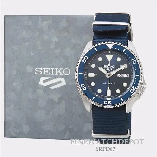 Seiko Men 5 Sports Automatic with Manual Winding Capacity Watch SRPD87