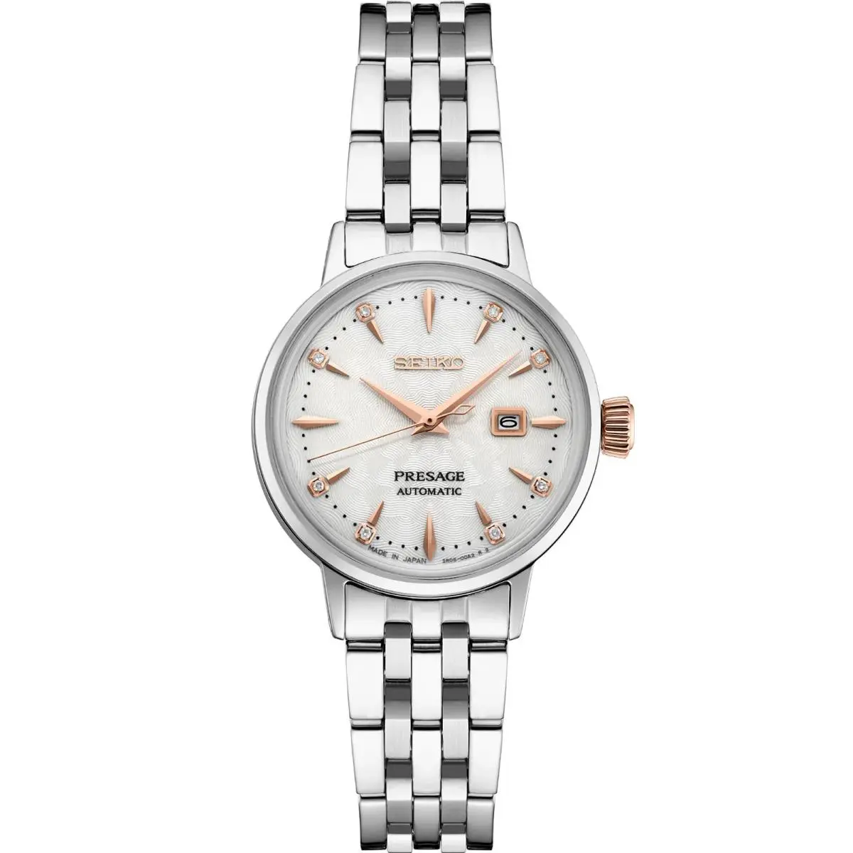 Seiko Presage Cocktail Time 30.3mm White Dial Stainless Steel Watch SRE009 - Dial: White, Band: Silver