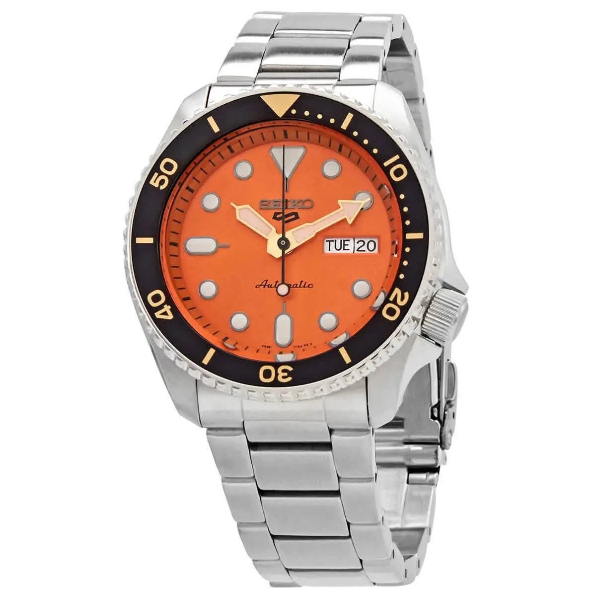 Seiko 5 Sports Automatic Orange Dial Men`s Watch SRPD59K1