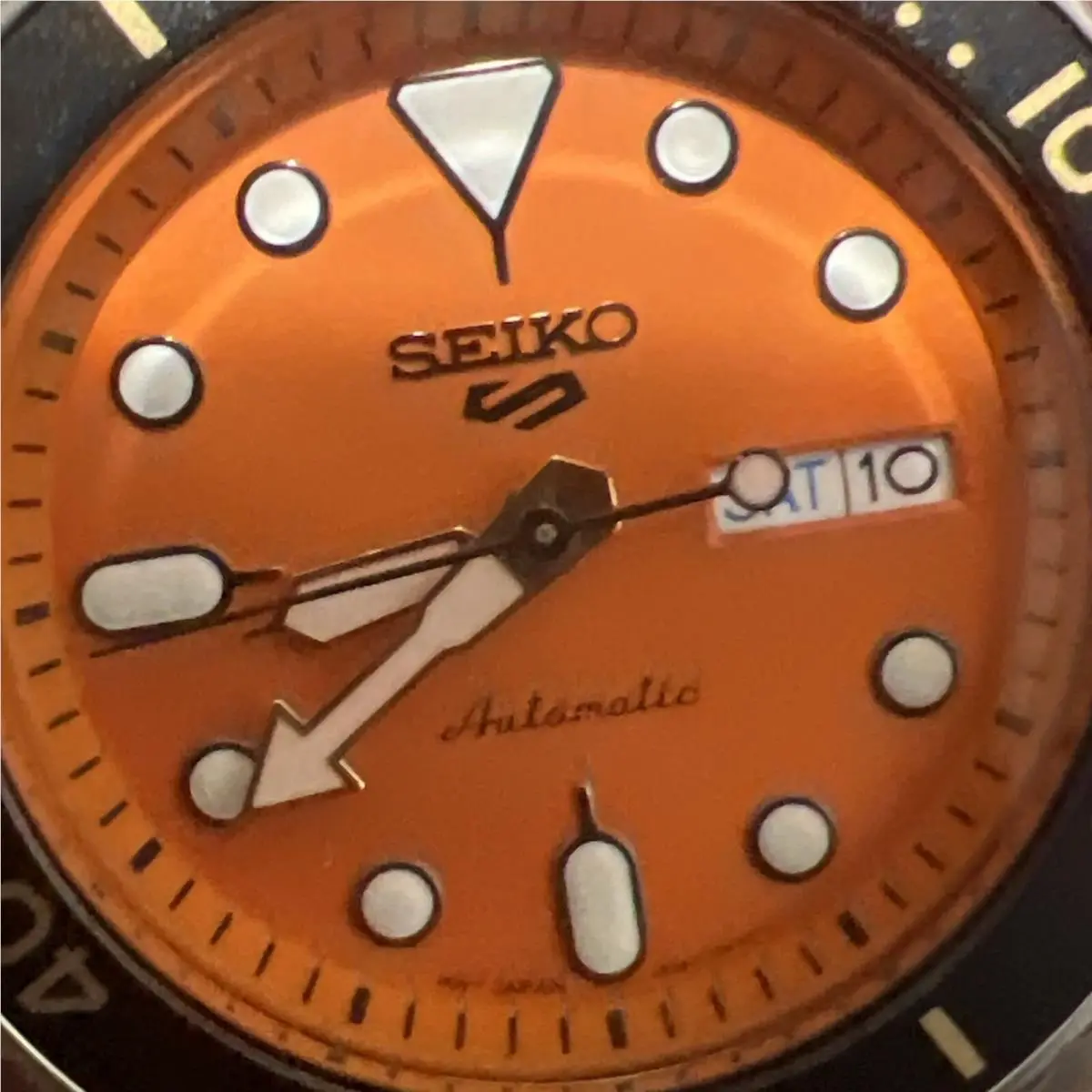 Seiko 5 Sports Automatic Orange Dial Men`s Watch SRPD59K1 Bns