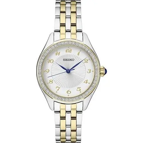 Women`s Crystals Quartz Two-tone Stainless Steel Watch SUR392 by Seiko