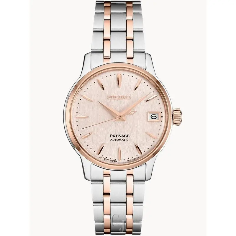 Seiko Presage Cocktail Time Pink Champagne Automatic Women’s Watch SRPF54