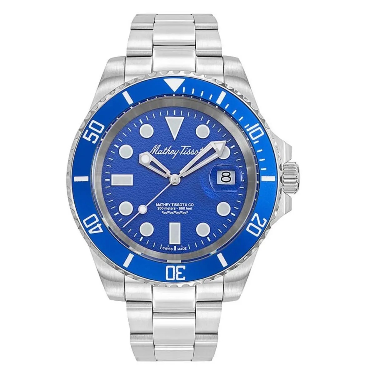 Mathey Tissot Men`s Jumbo II Blue Dial Watch - H977ABU by Seiko