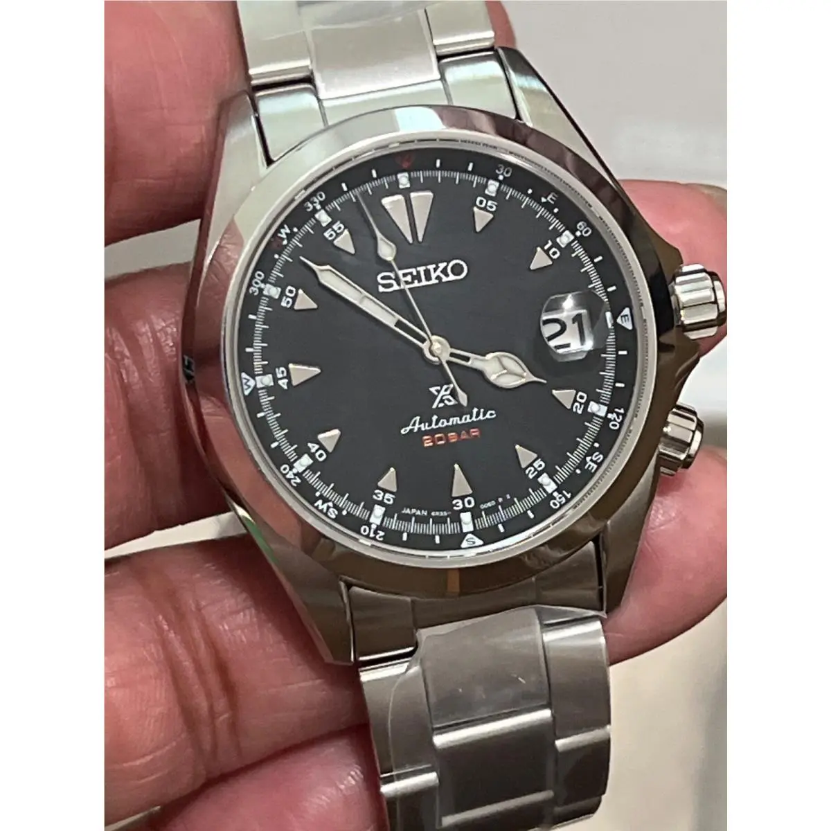 Seiko Prospex Automatic Alpinist Black Dial Men`s Watch SPB117